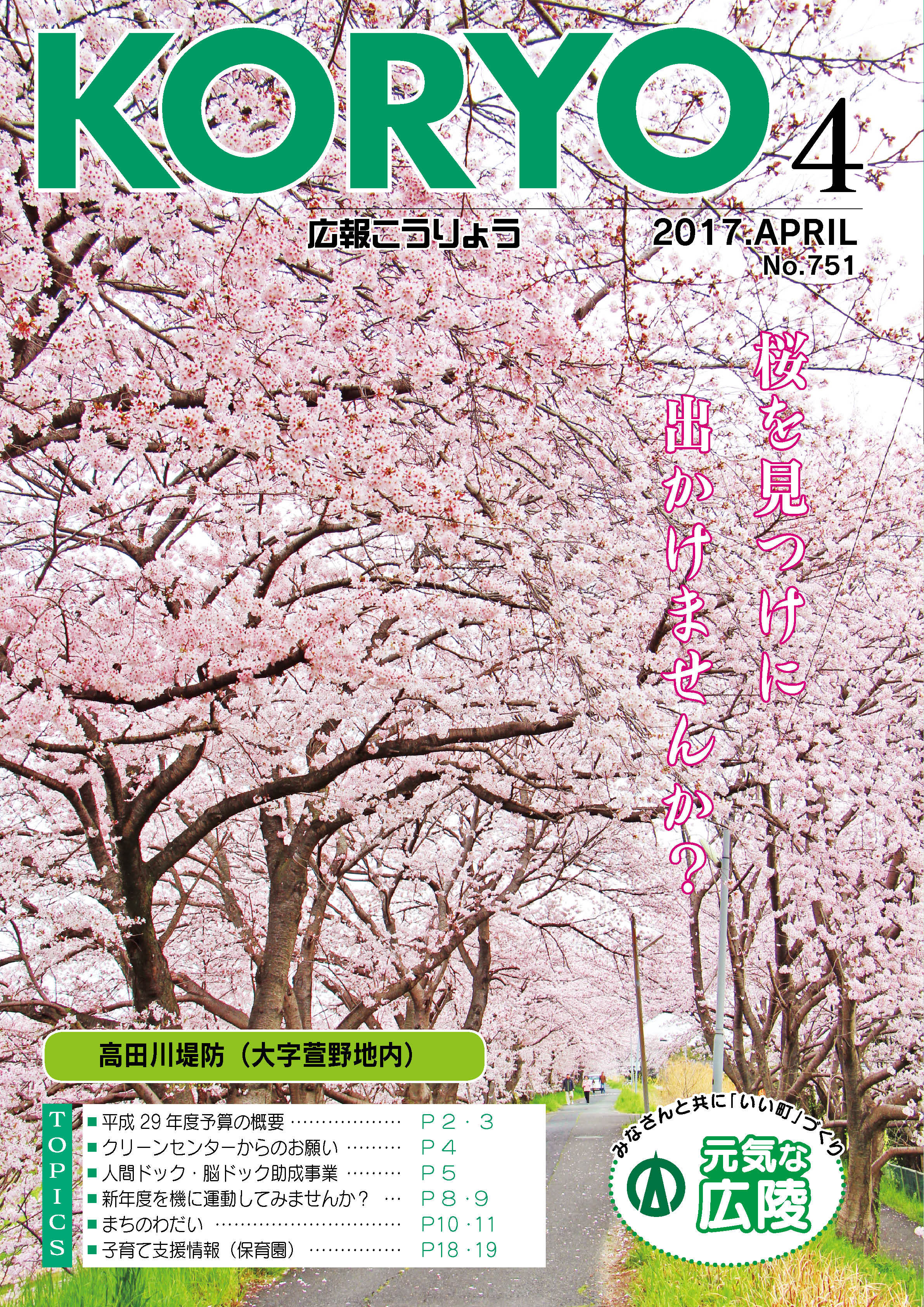 広報こうりょう　平成29年4月1日号表紙
