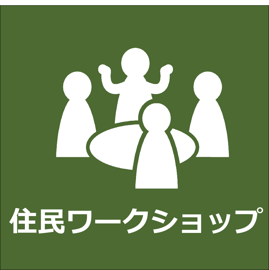 アイコンをクリックすると自治基本条例の住民ワークショップの内容を閲覧可能