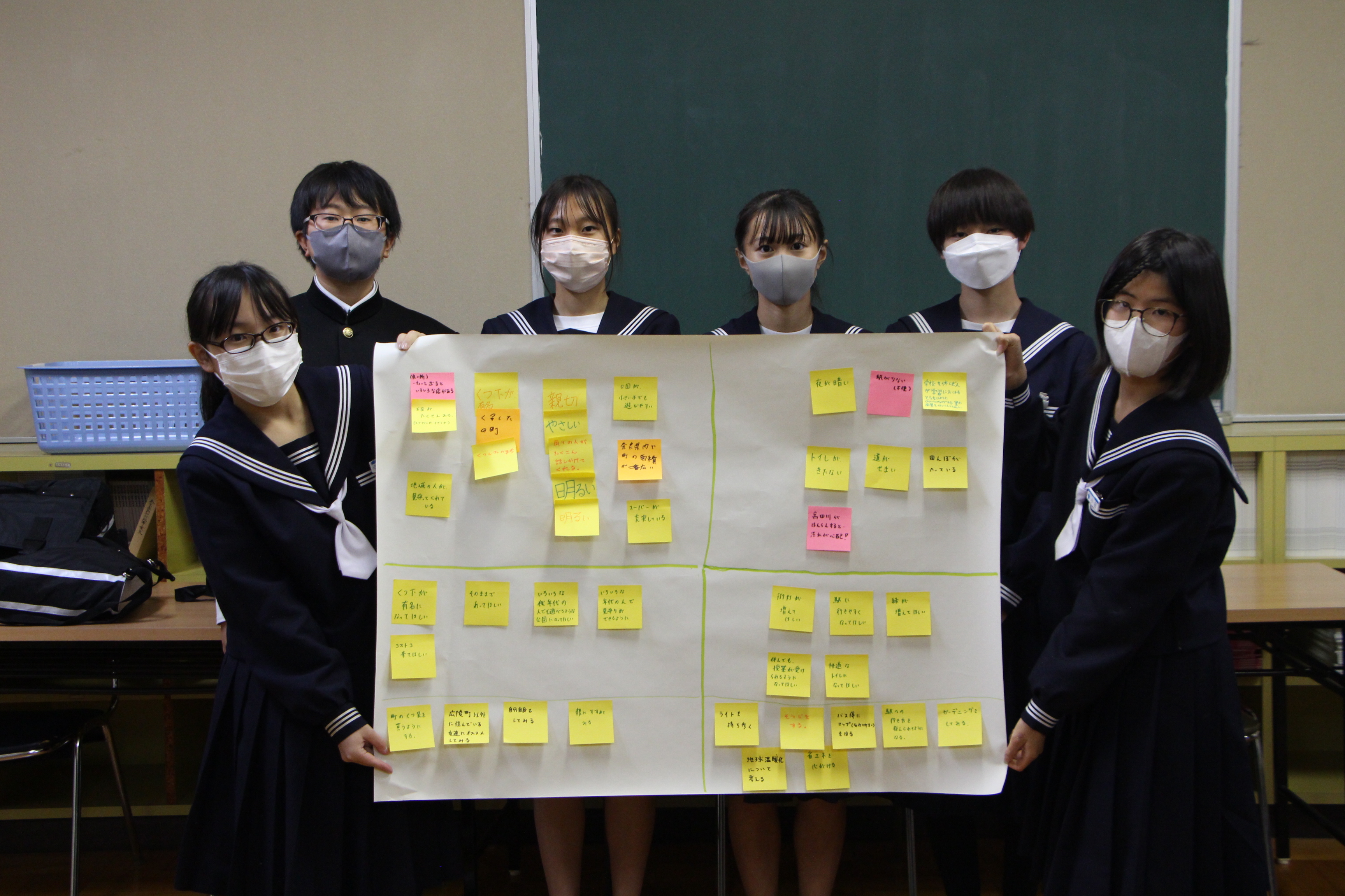 広陵中学校生徒会のワークショップの様子
