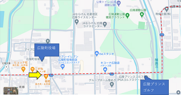広陵町役場前の地図