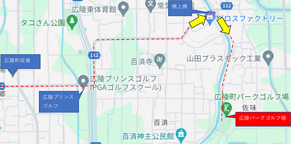 橋上橋付近の地図