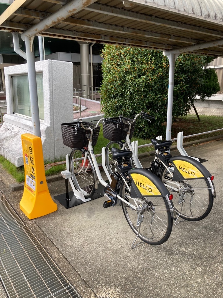 広陵町役場前のサイクルステーション