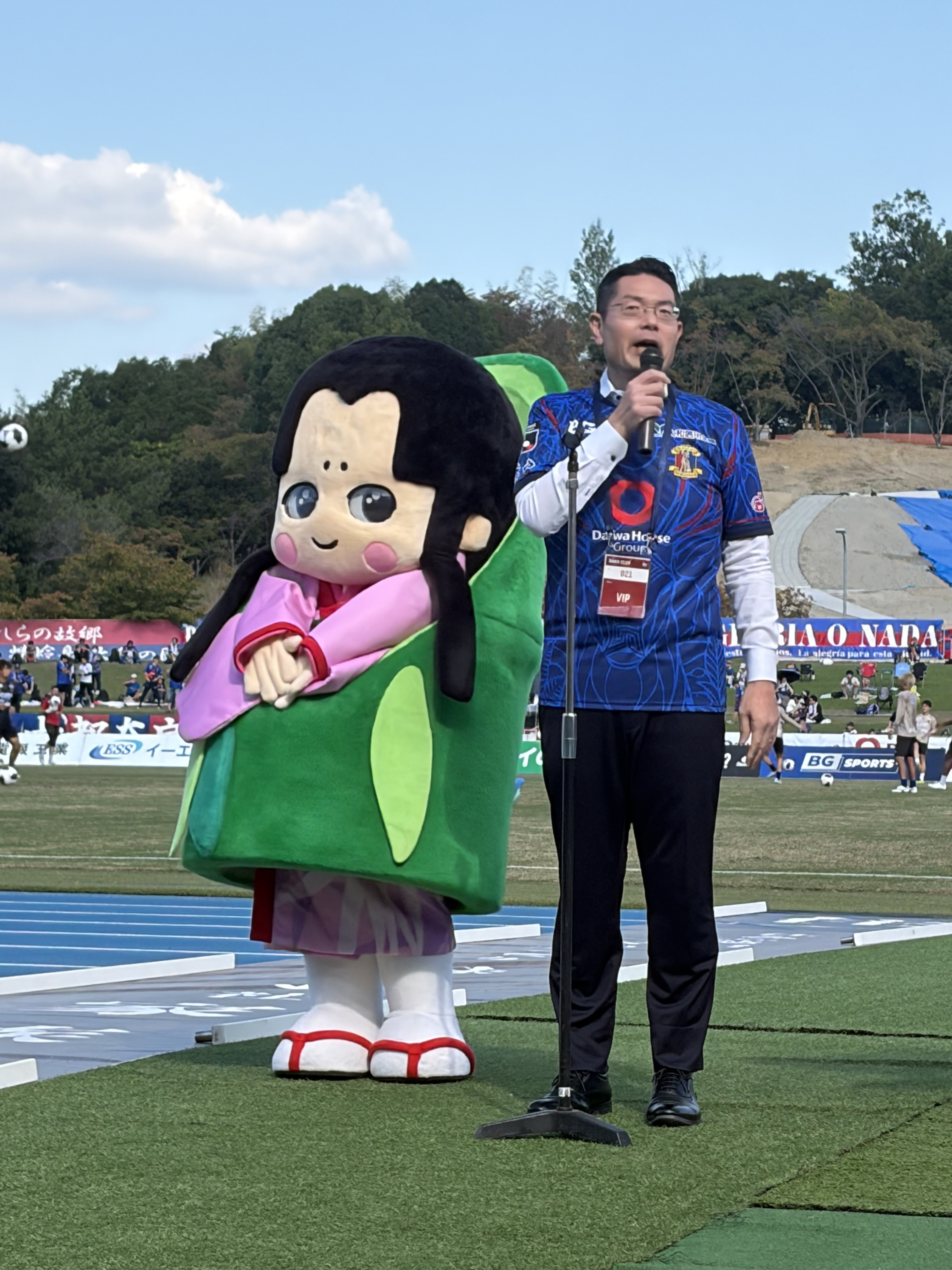 町長とかぐやちゃんの写真